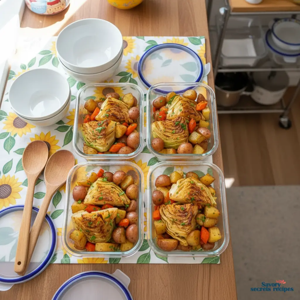 braised cabbage vegan final dish