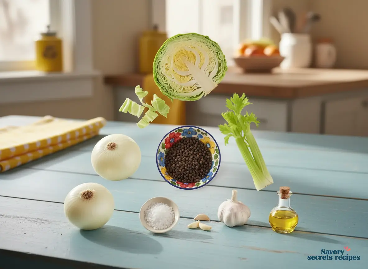 boiled cabbage with butter ingredients