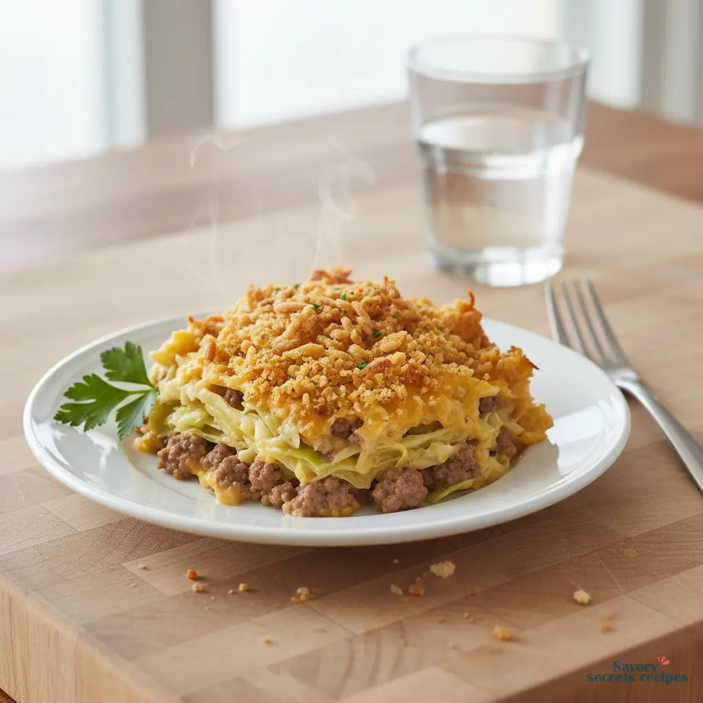 amish cabbage casserole final dish