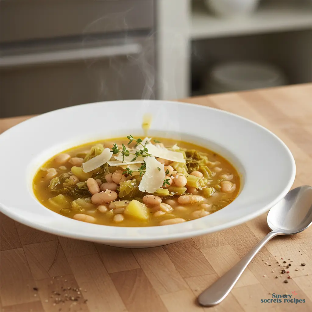 cabbage soup with beans final dish