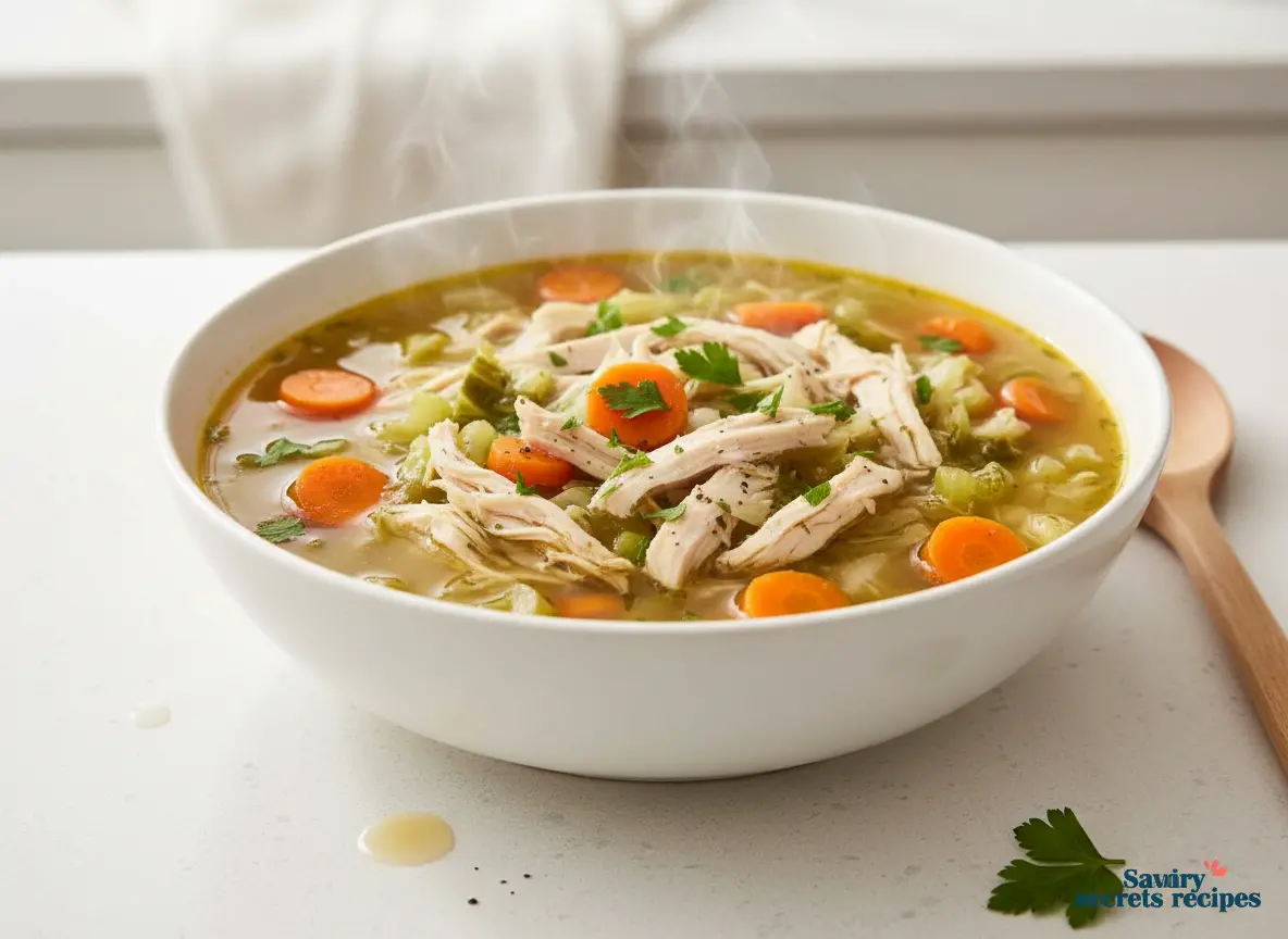 cabbage chicken soup for weight loss final dish