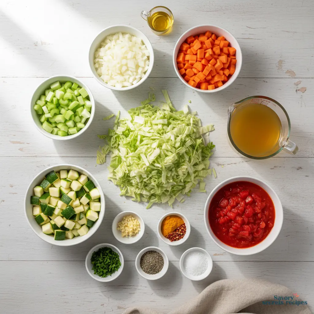 cabbage and ginger soup ingredients