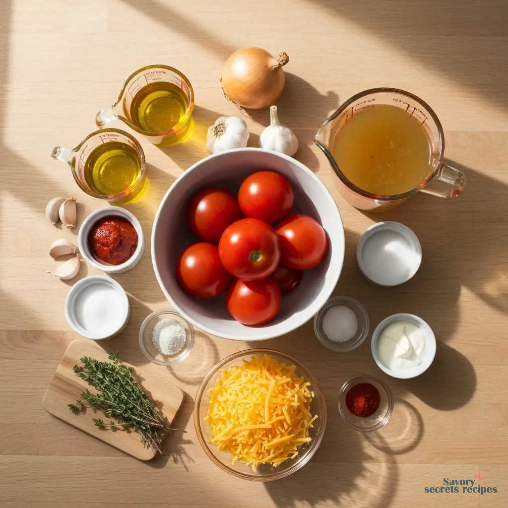 cheesy tomato soup ingredients