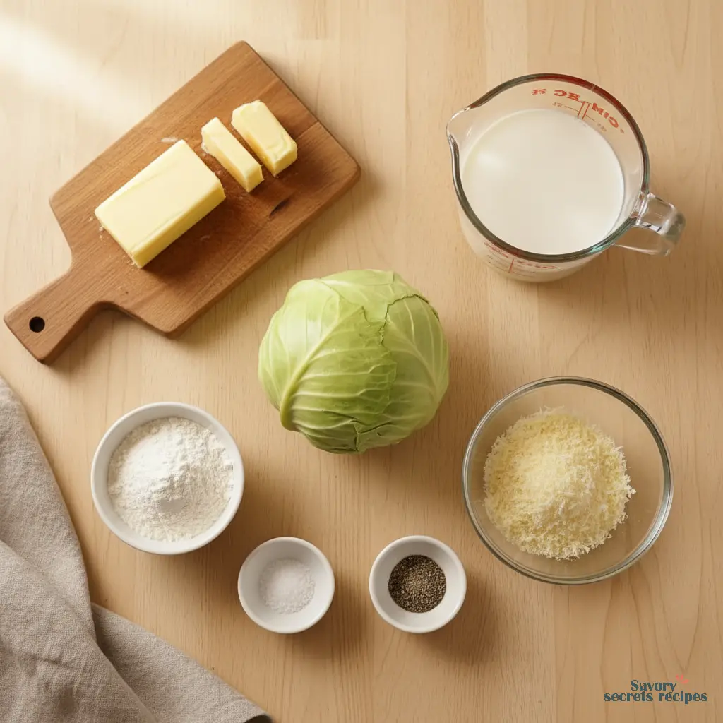cabbage in white sauce ingredients