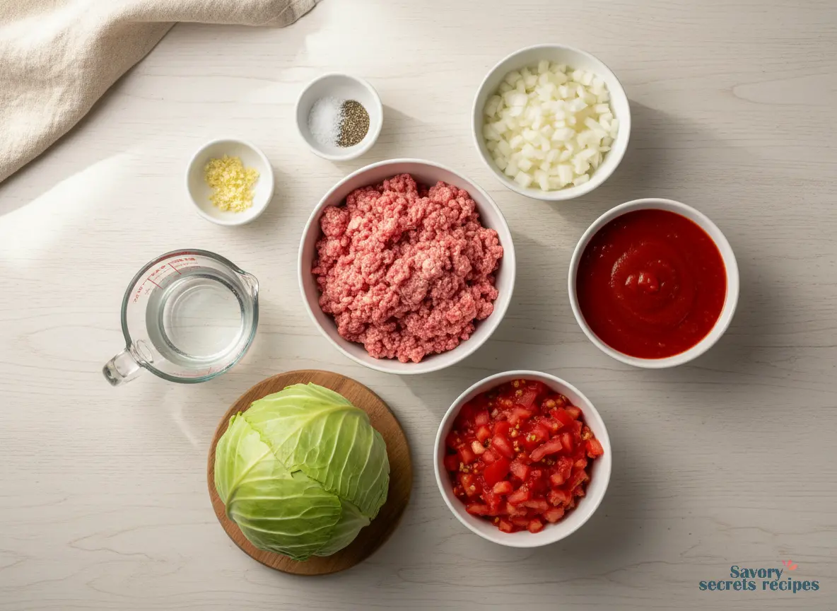 cabbage rolls stovetop ingredients