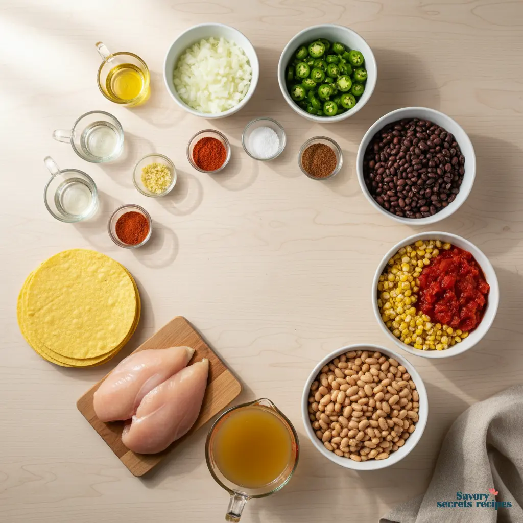 healthy chicken tortilla soup ingredients