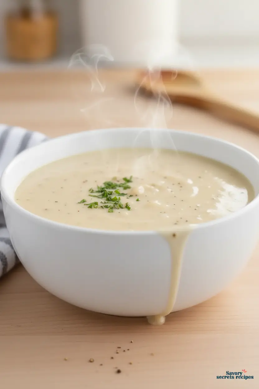 healthier cream of chicken soup final dish