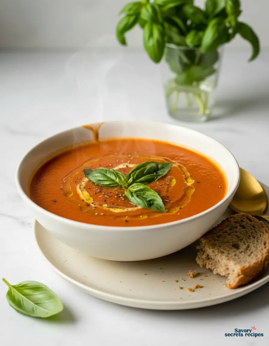 low calorie tomato soup final dish