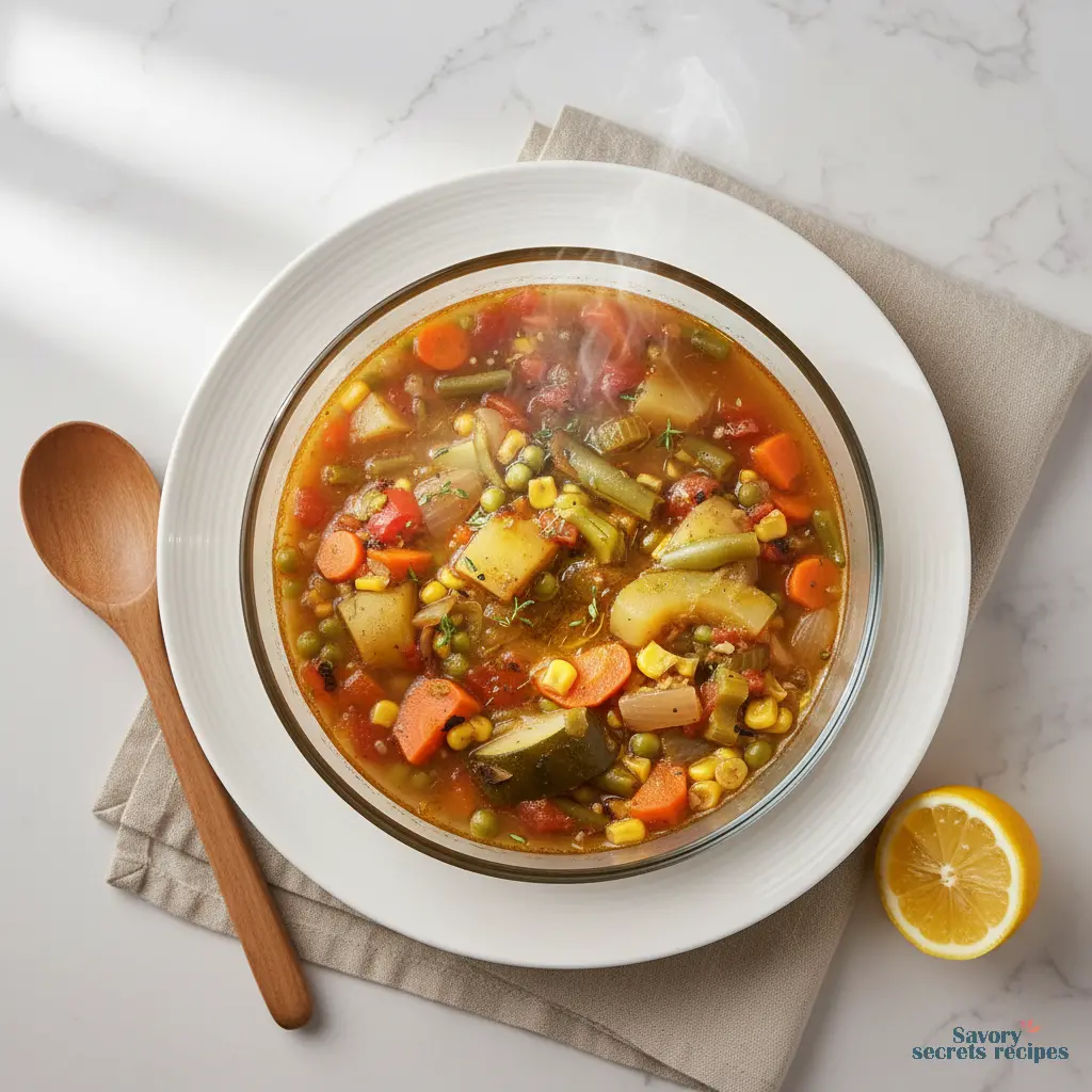 low salt vegetable soup final dish