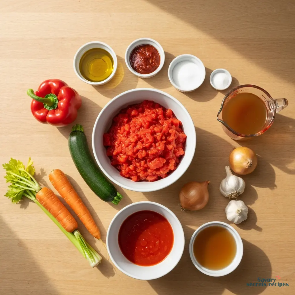 fresh tomato soup from garden tomatoes ingredients