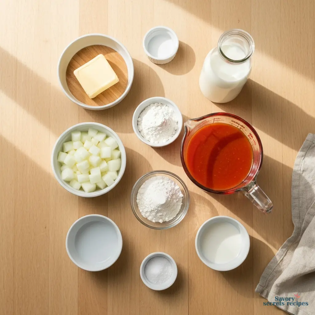 creamy tomato soup made with tomato juice ingredients