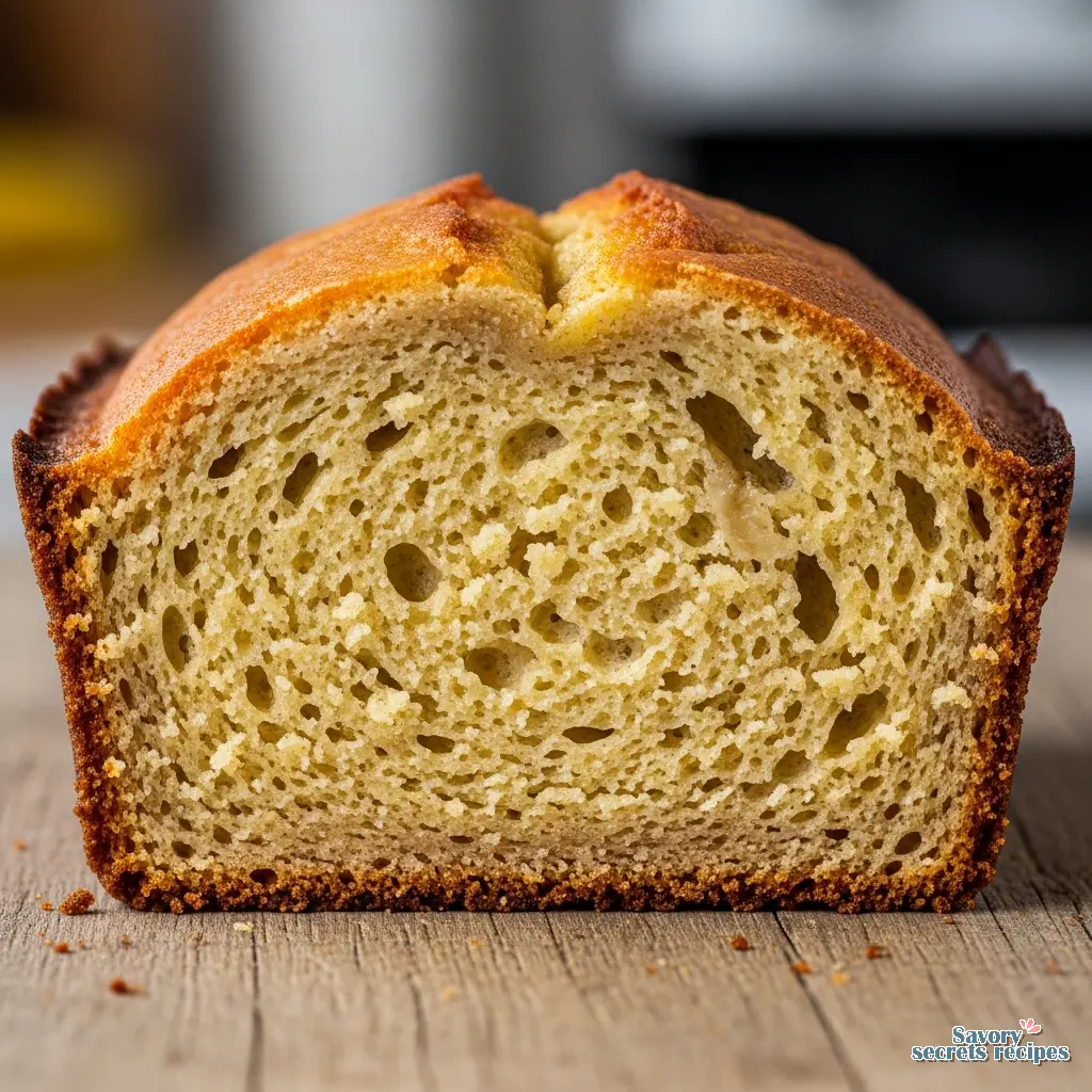 Simple 3 ingredient banana bread with flour is the best