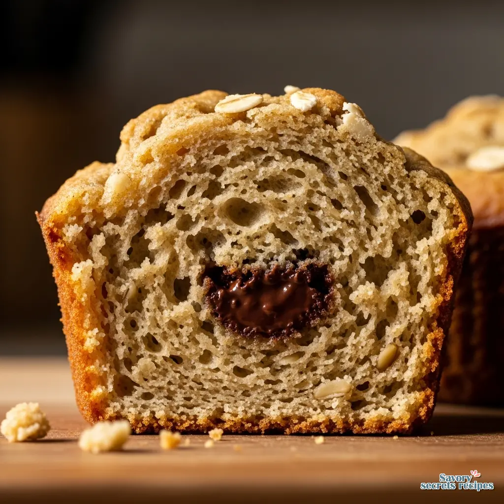 5 ingredient banana muffins close up