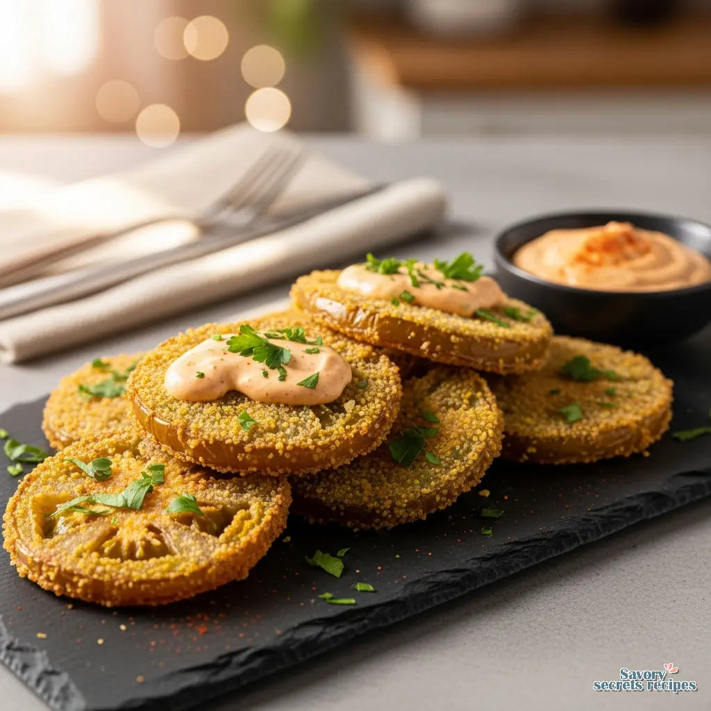 air fried green tomatoes final presentation