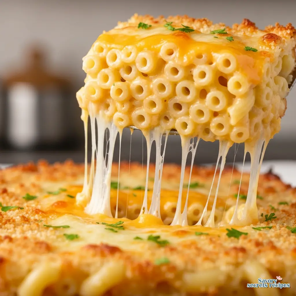 Quick 3 cheese baked mac and cheese makes you happy