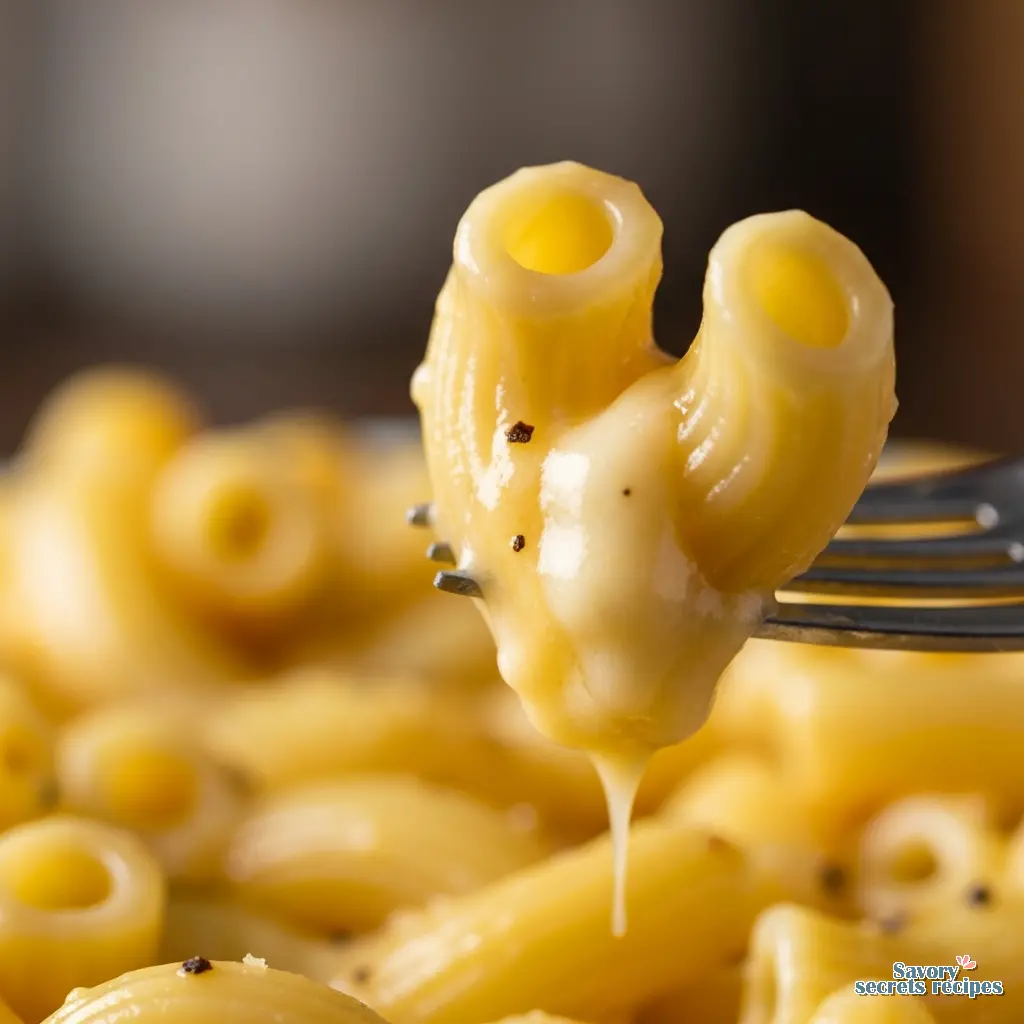 3 cheese baked mac and cheese close up