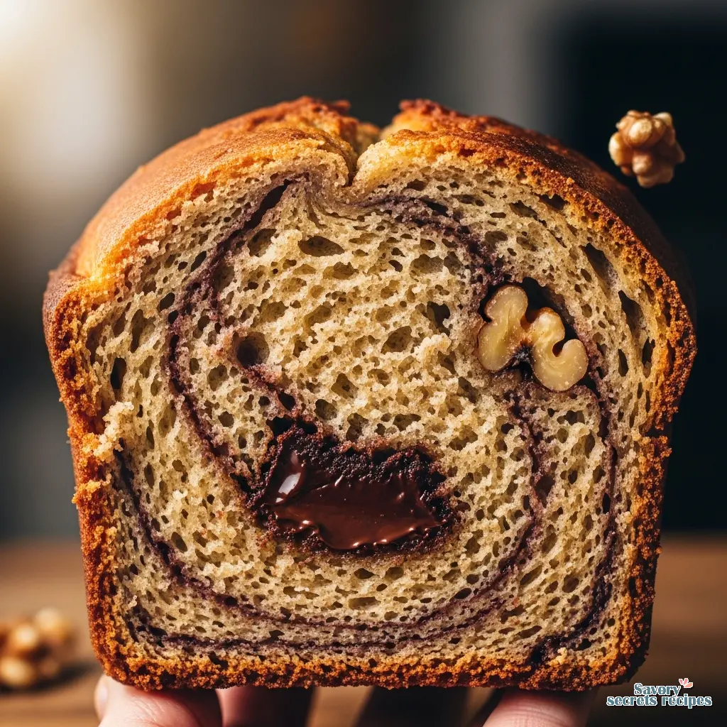 b a banana bread close up