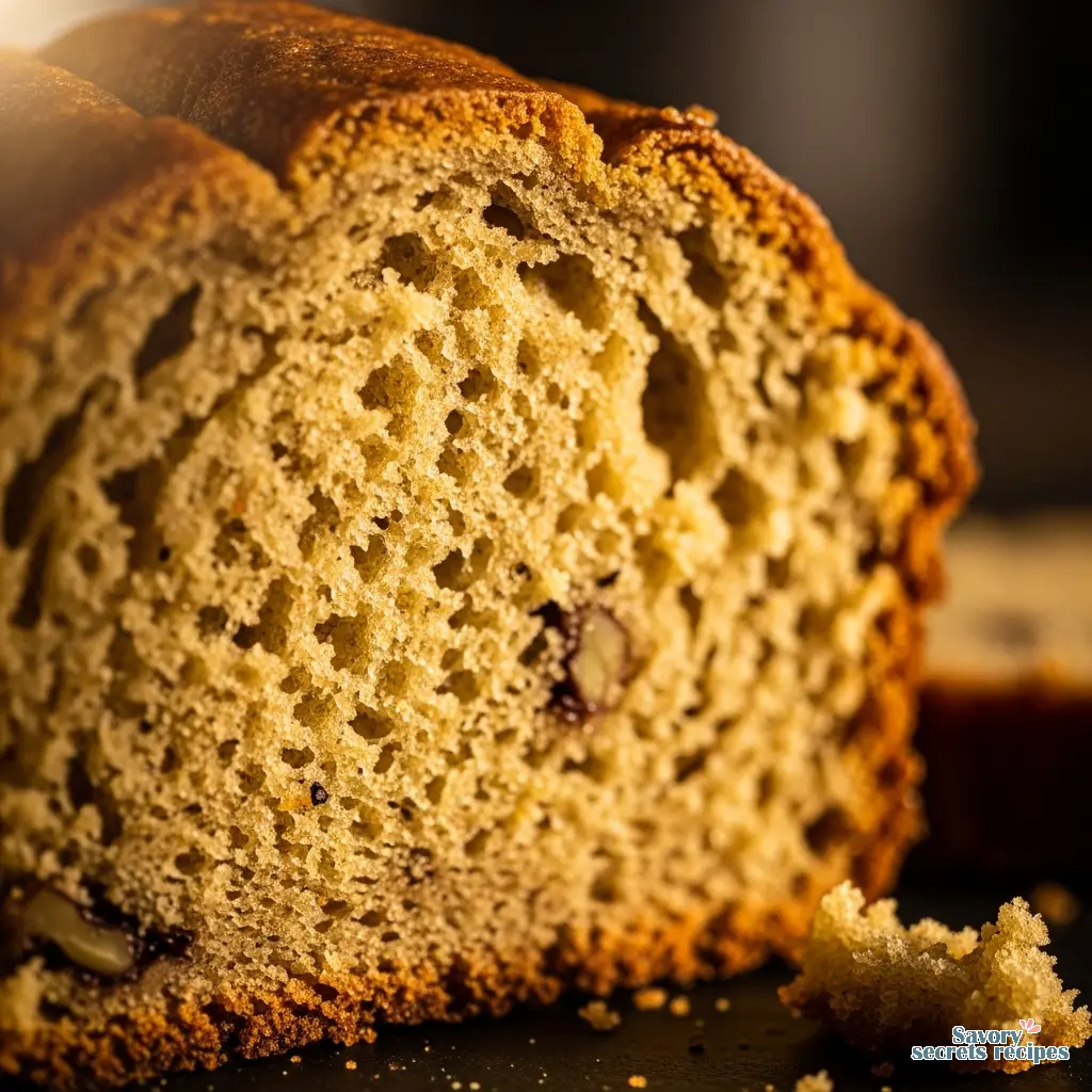 9x13 banana bread close up