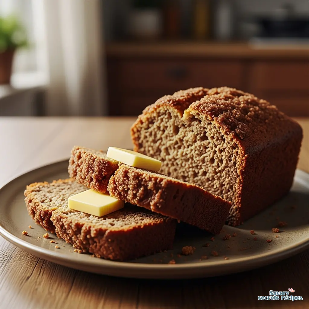 banana bread recipe with brown sugar topping final presentation