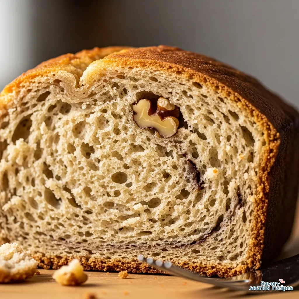 banana bread made with crisco close up
