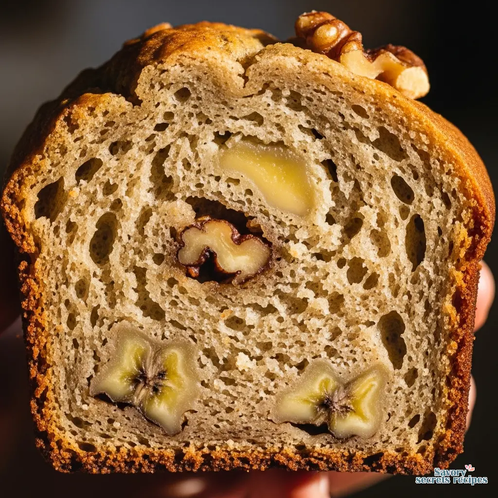 2 banana bread muffins close up