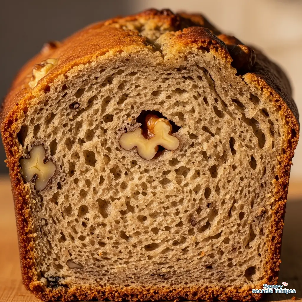 banana bread recipe 8x4 pan close up