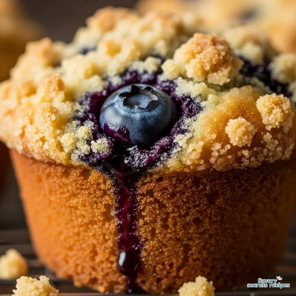 blueberry muffins close up