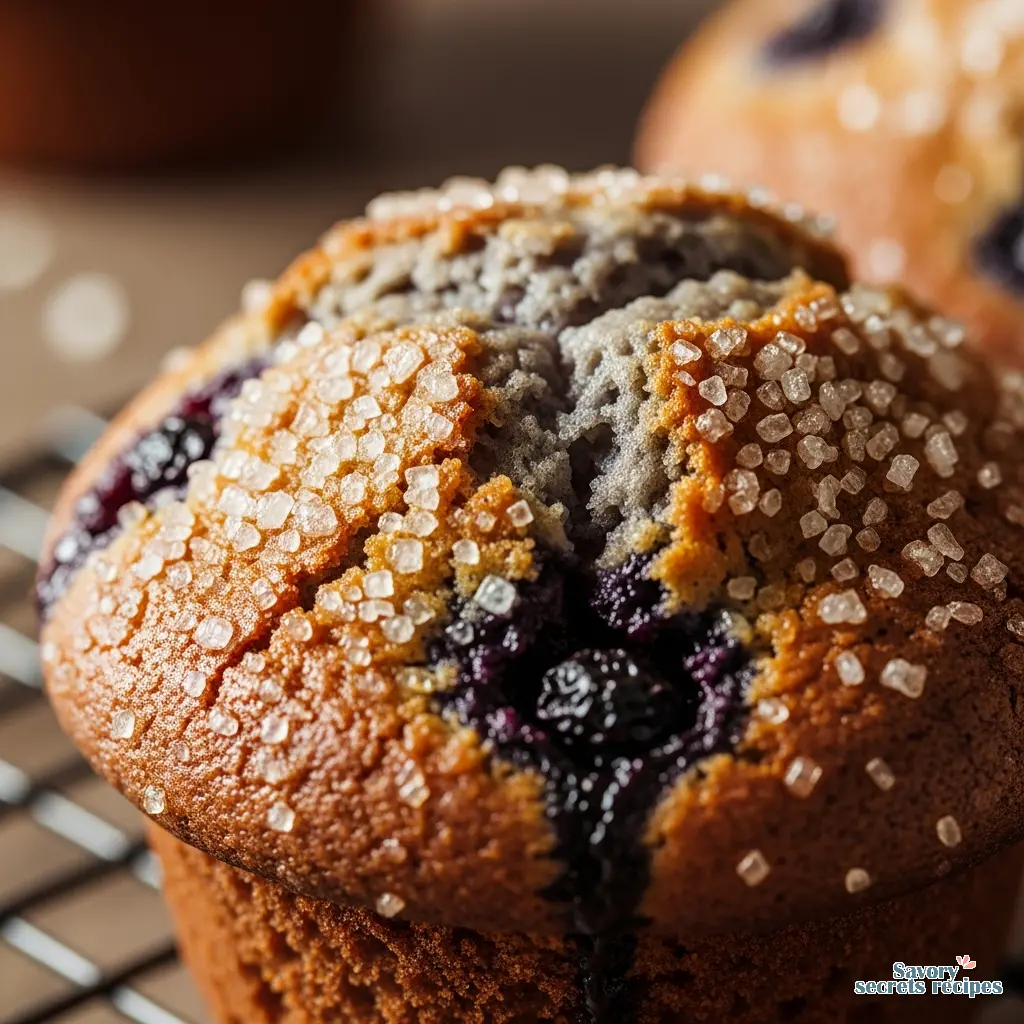 blueberry muffins king arthur close up