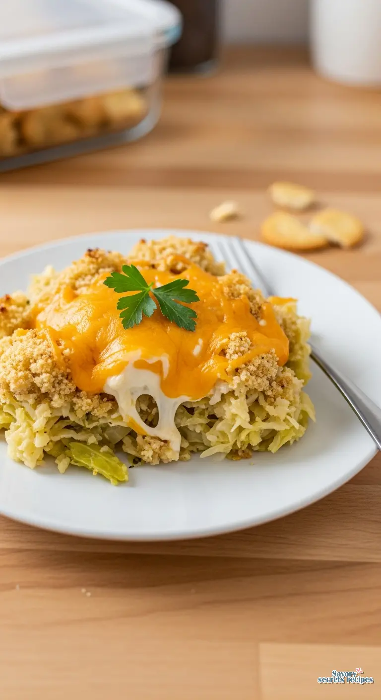 baked cabbage with cheese final dish