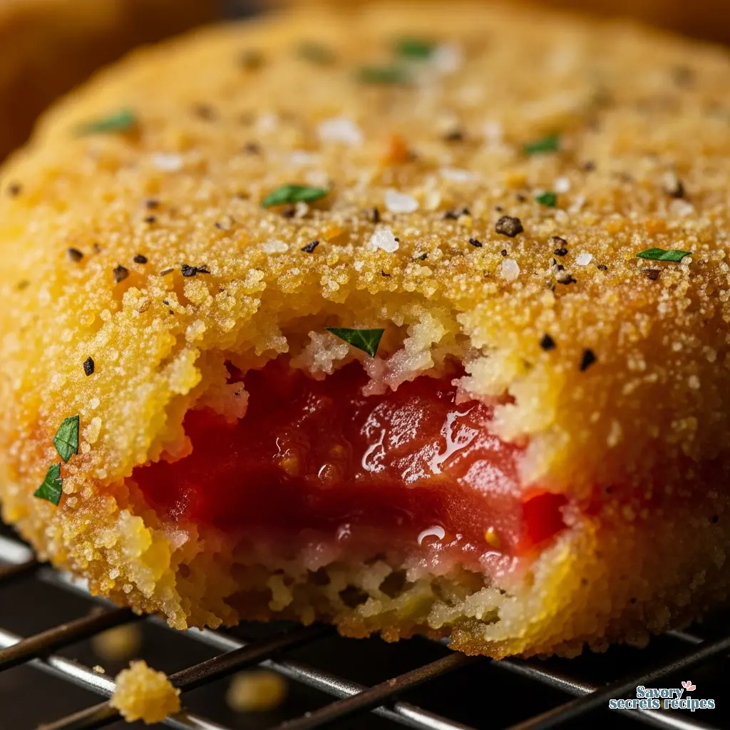 can u fry red tomatoes close up