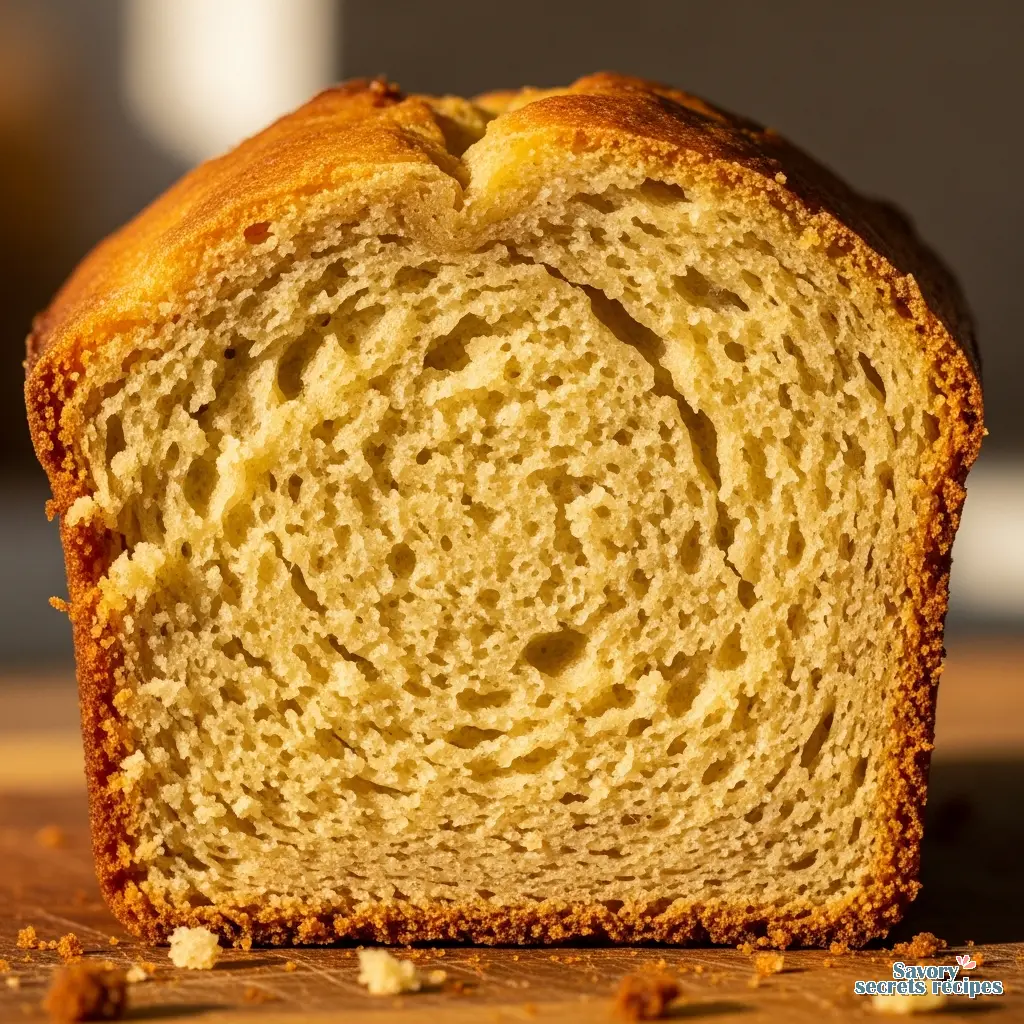 6 ingredient banana bread close up