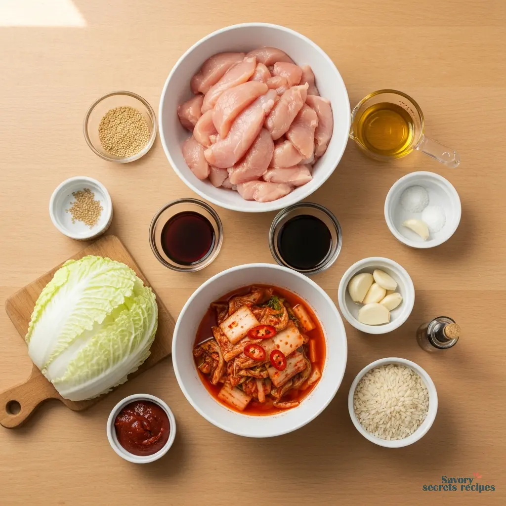 chicken and kimchi recipe ingredients