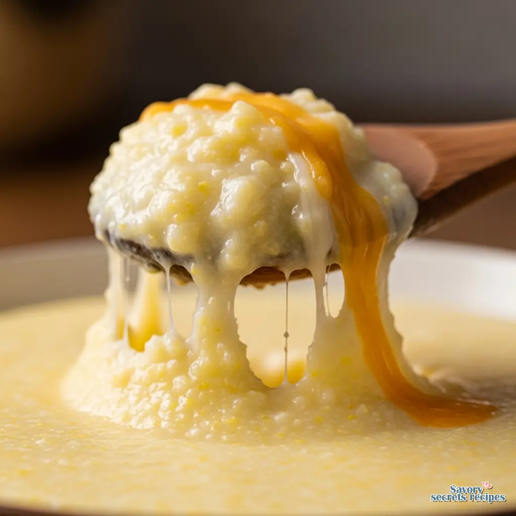 creamy grits recipe close up