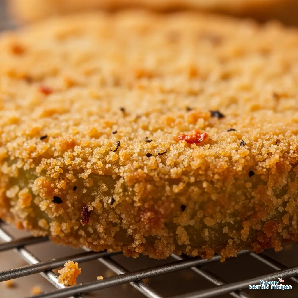 fried green tomato recipe without buttermilk close up