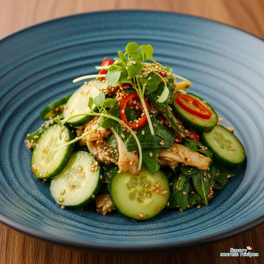 easy korean cucumber salad final presentation