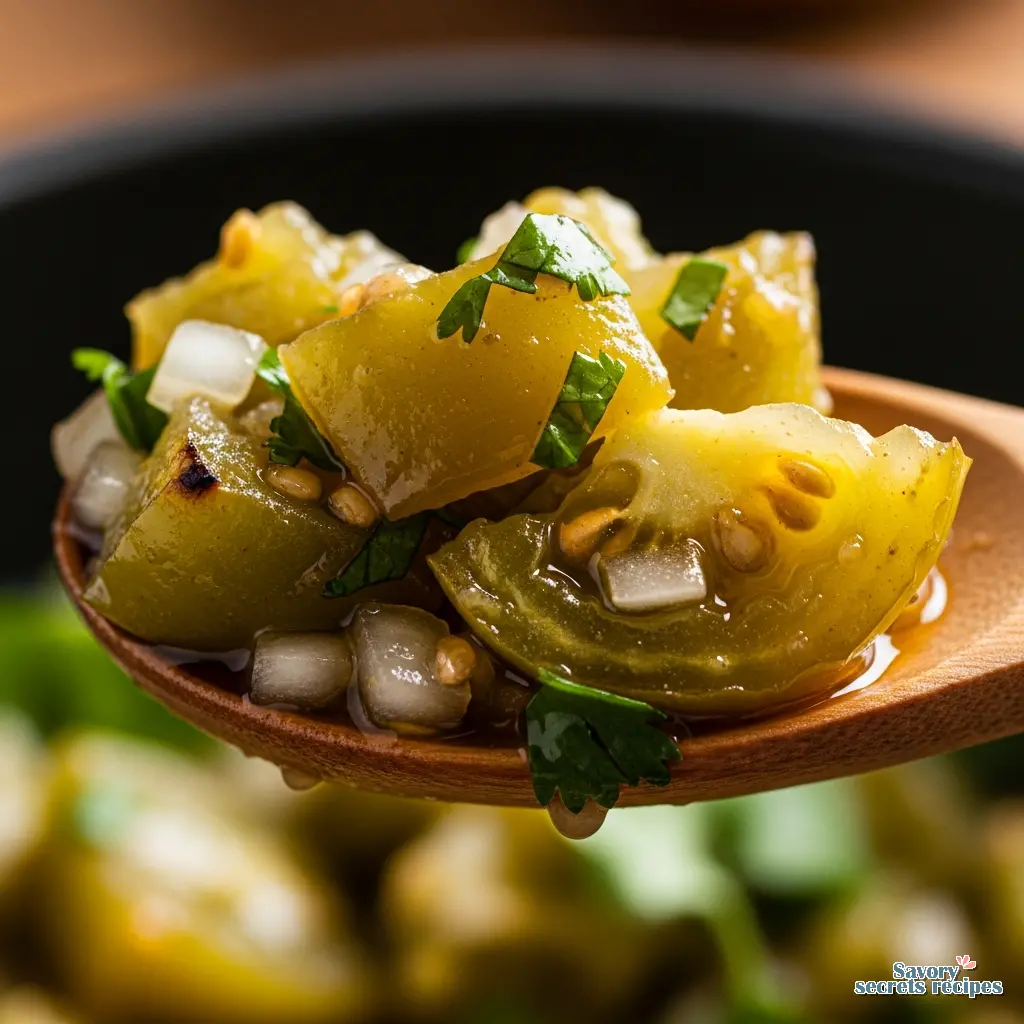 can you make salsa with green tomatoes close up