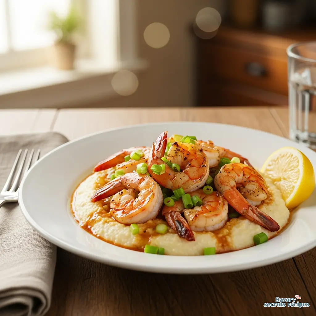 healthy shrimp and grits recipe final presentation