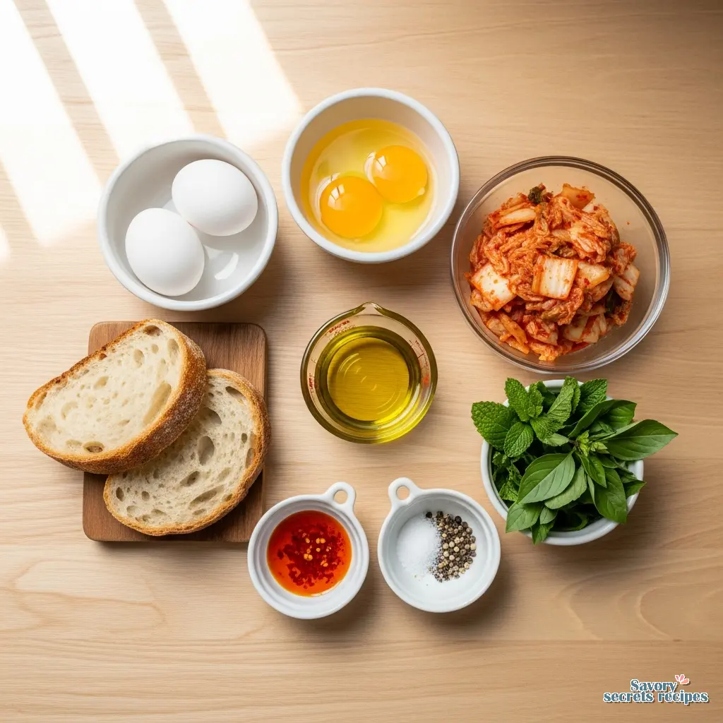 kimchi breakfast ingredients