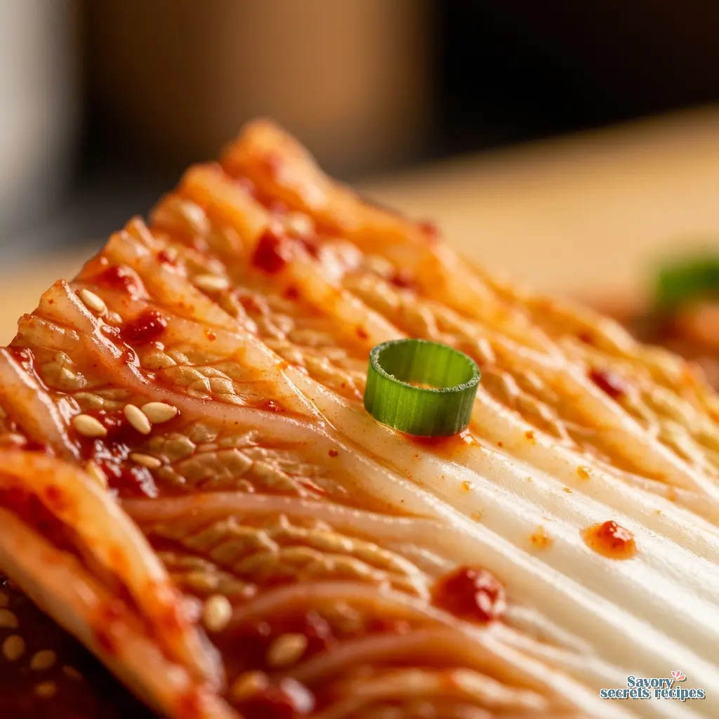 kimchi salad close up