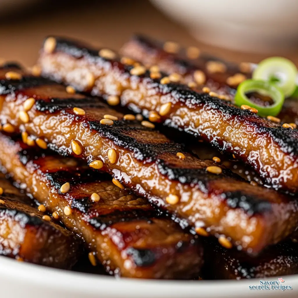 korean bbq rice close up