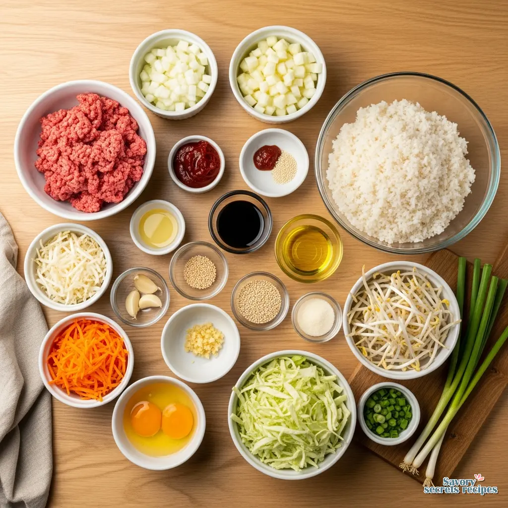 ground beef fried rice korean ingredients