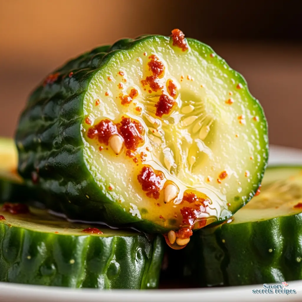 how to make korean cucumber close up