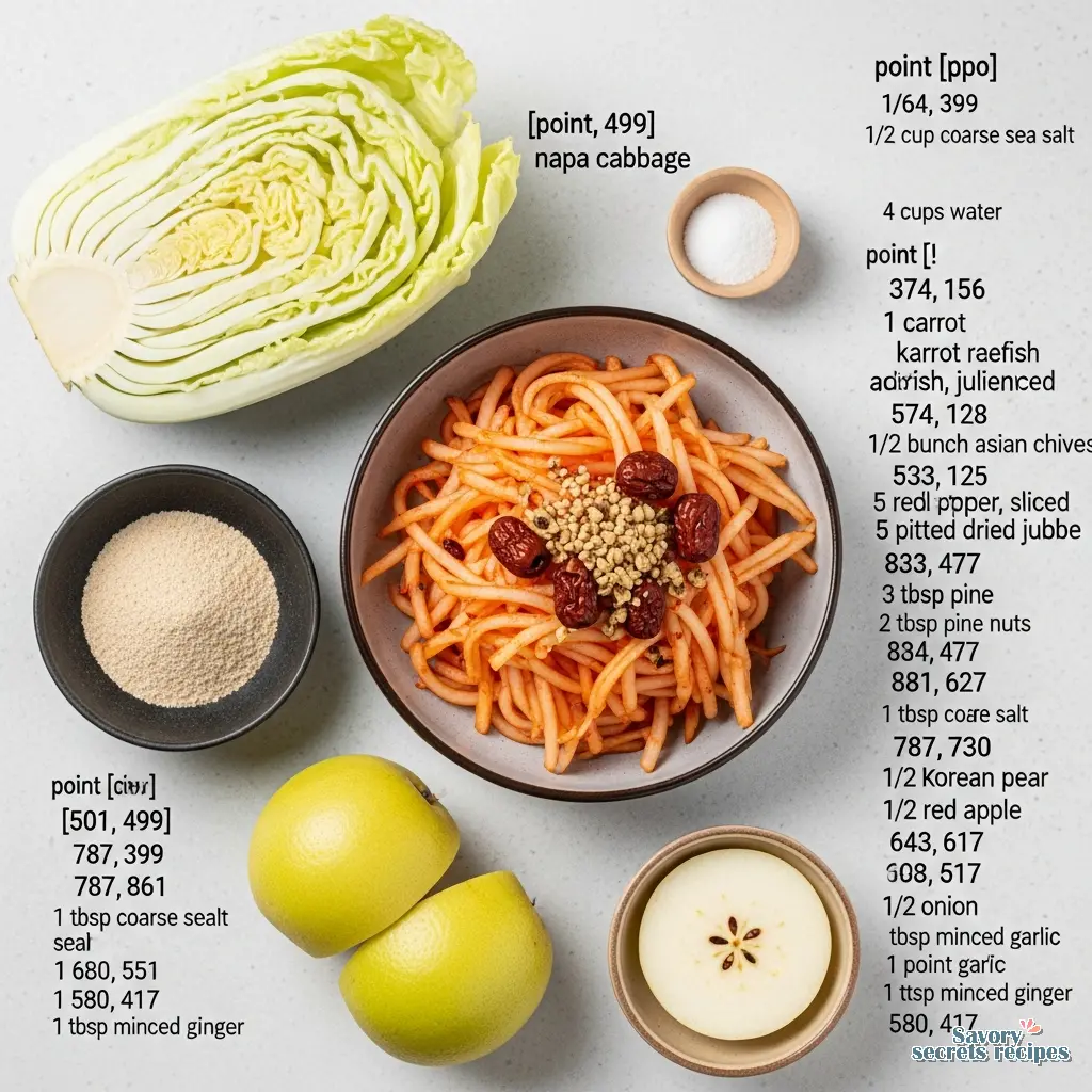 mild kimchi ingredients