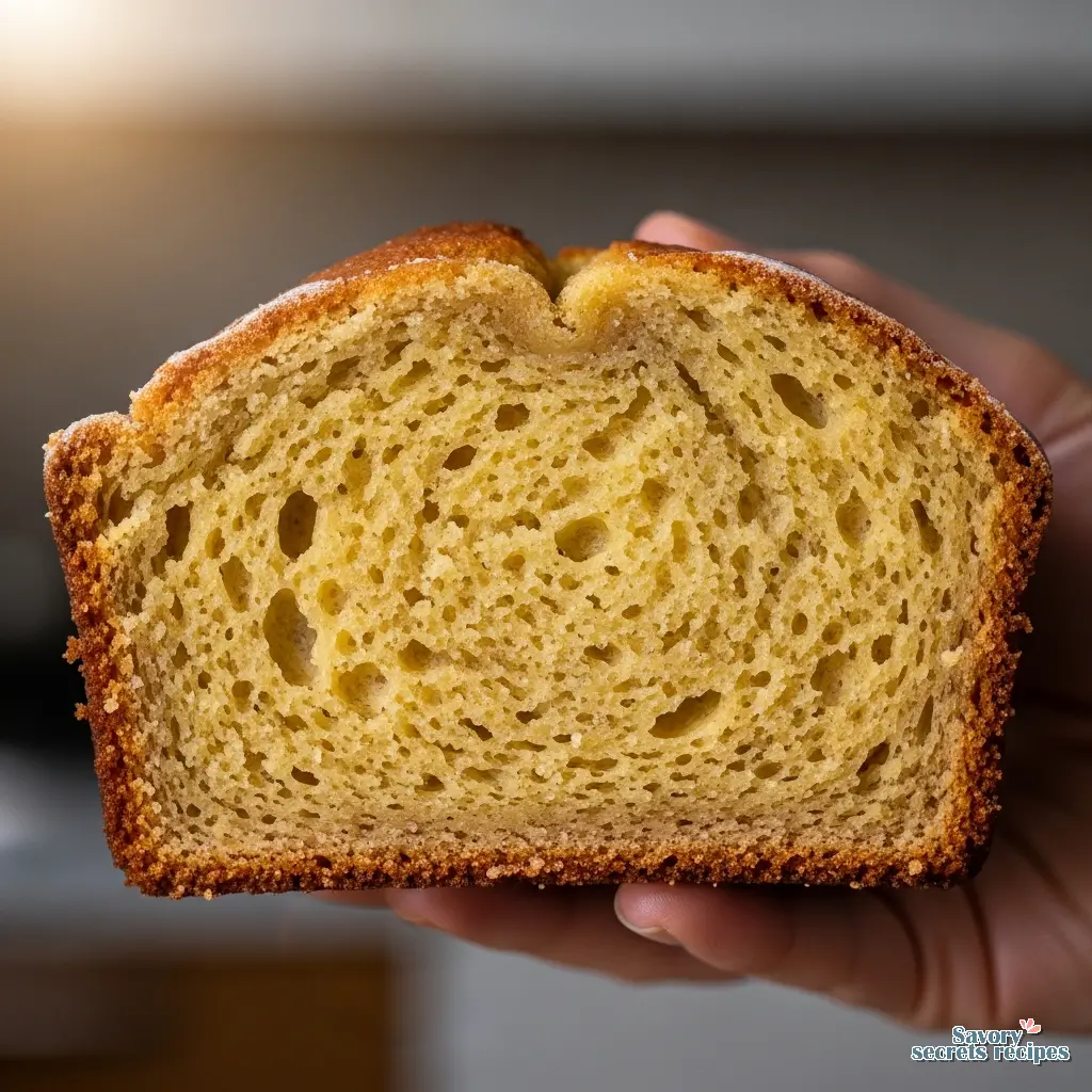 banana bread recipe without milk close up