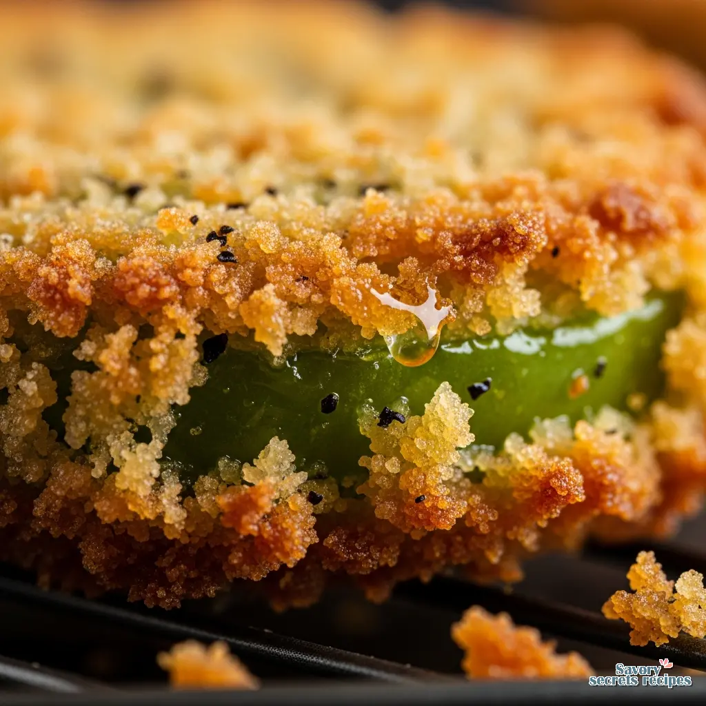 fried green tomatoes bread crumbs close up