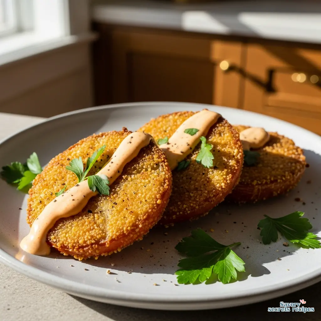 baked fried green tomatoes final presentation