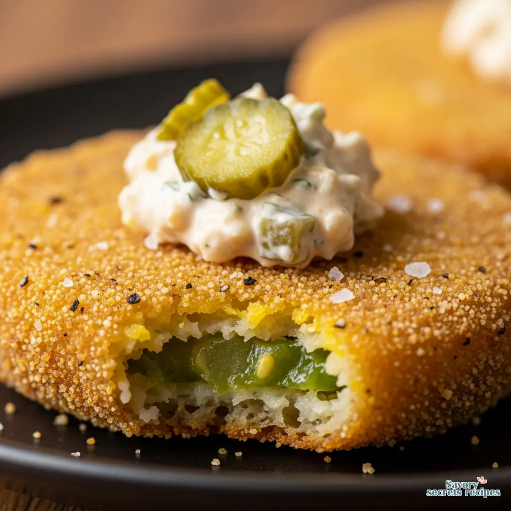 fried green tomatoes with remoulade sauce close up