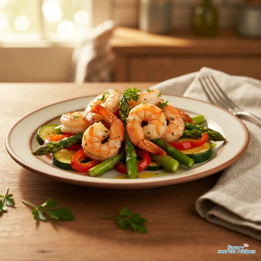 shrimp and veggies recipe final presentation