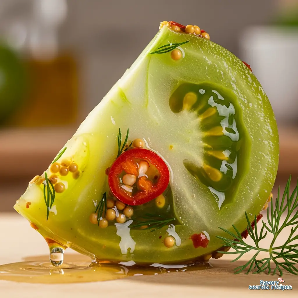hot pickled green tomatoes
