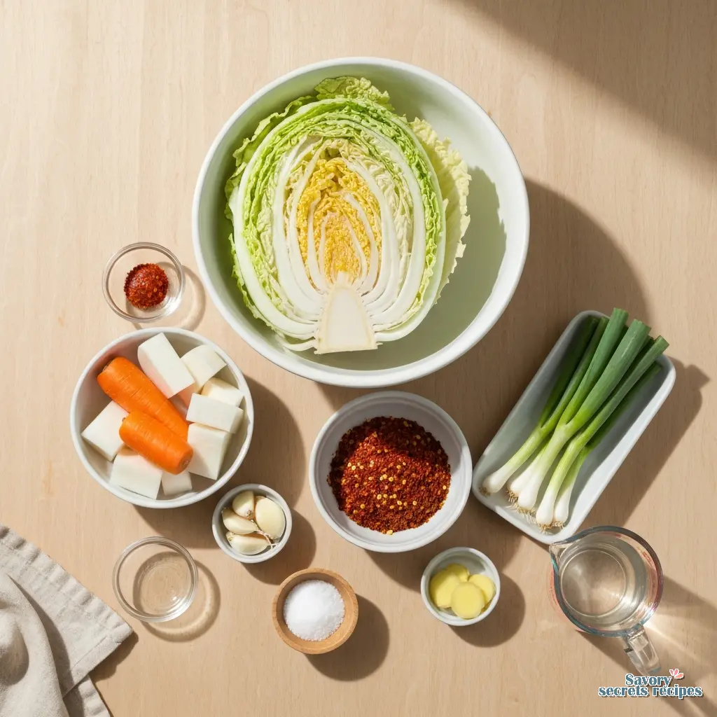 no sugar kimchi ingredients
